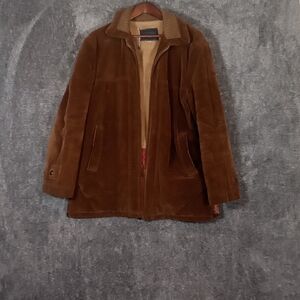 Vintage Brent 50' 60' Fleece lined corduroy chore coat men's size large